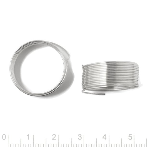 Memorywire, steel, diameter 20mm, finger ring, round wire, thickness 0.60mm. 12 loops.
