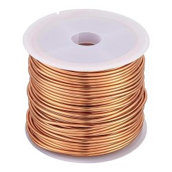 Kobbertr�d p� spole, rund, r�d kobberfarve, diameter 1,3 mm, ca. 10 m