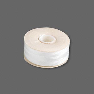 Nymo-Perlengarn, Größe D (Stärke 0,304 mm), extrem stark, weißes Nähgarn für Schmuck, 58 m