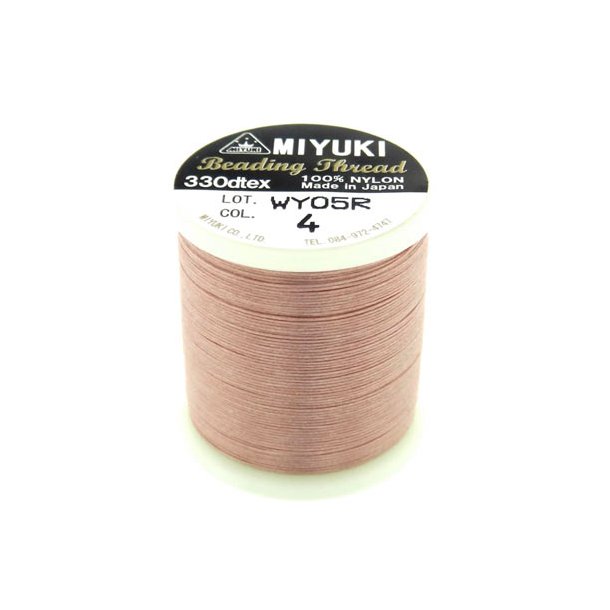 Miyuki beading thread, size B, color code 4, sand, 50m