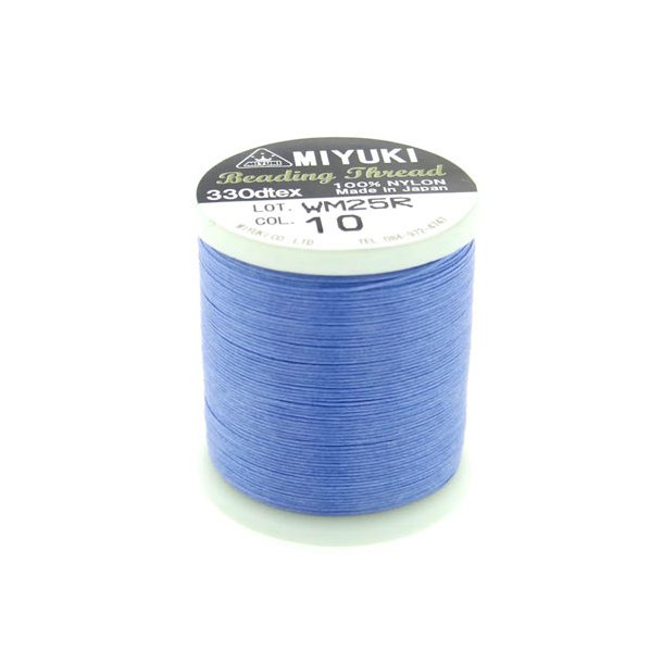 Miyuki beading thread, size B, color code 10, light blue, 50m