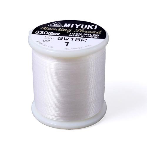 Miyuki Nylon Beading Thread B, Silver (50 meter spool)