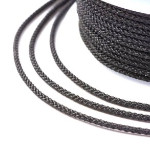 Nylon cord, black matte, thickness 1.2mm, 2 m