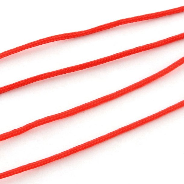 Nylon cord for braiding, red, thickness 1mm, 2m