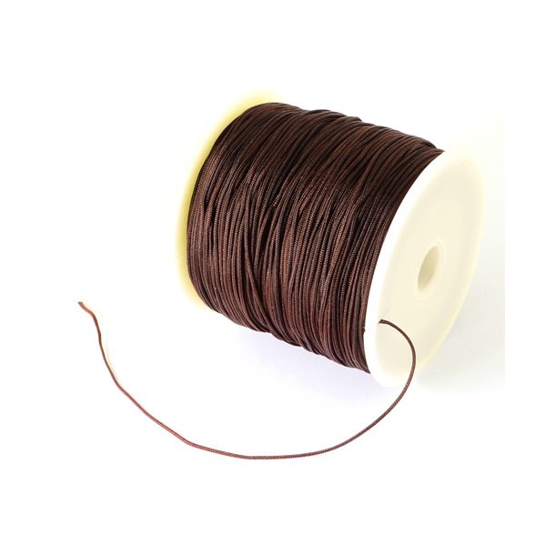 Nylon cord, dark brown, 0.5mm, 2m.