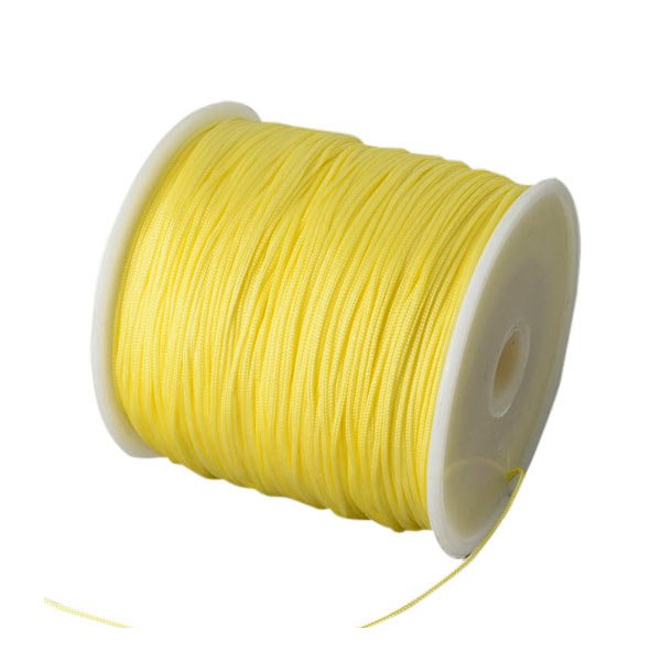Nylon cord, yellow, 0,9mm, 2m.