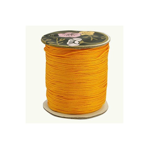 Nylon cord, yellow-orange, thickness 0,9mm, 2m