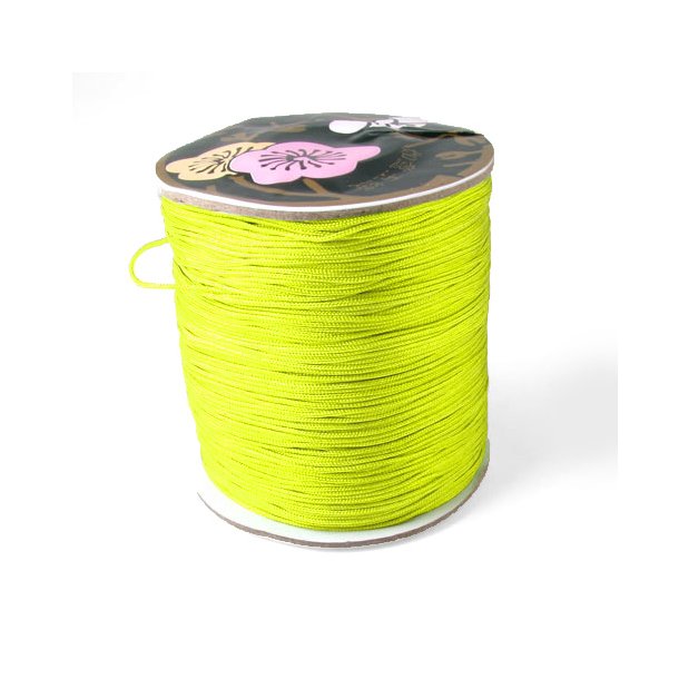 Nylon cord, neon yellow, 0.9mm, 2m.