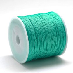 Polyesterkordel, volle Rolle, tief trkis, 0,9 mm, 90 m