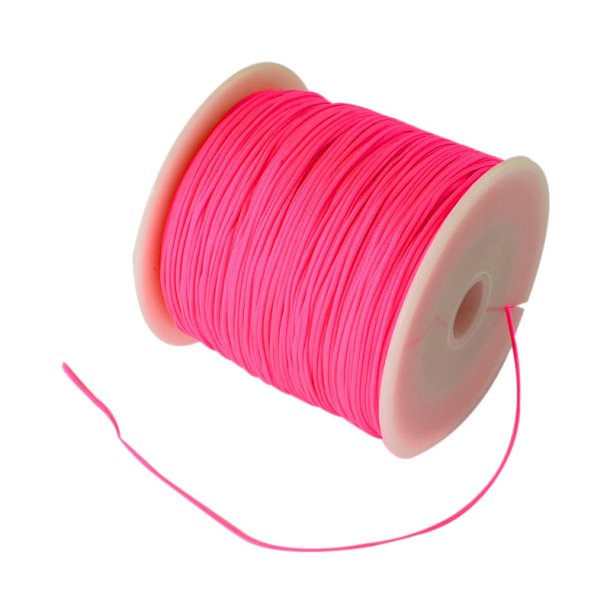 Nylon cord, full spool, neon pink, thickness 0,9mm, 90m.