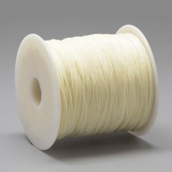 Polyesterschnur, ganze Rolle, wollwei, Dicke 0,9 mm, 90 m