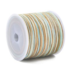 Polyester cord, mix, golden, blue, yellow, greenish, pastel 0.9 mm, 2 m.