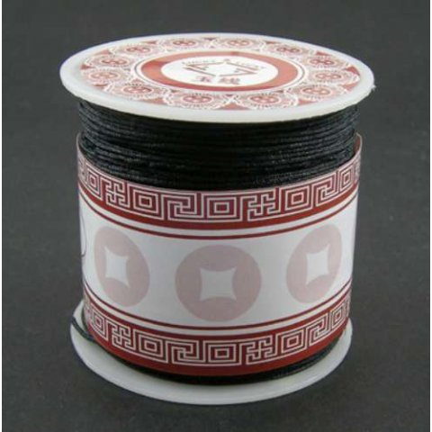Polyestersnor, sort 0,9 mm, 2 meter