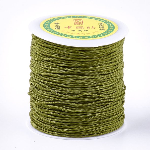 Polyester cord, whole roll, olive green, thickness 1.5 mm, 110 m.