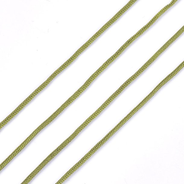 Polyester cord, olive green, thickness 1.5 mm, 2 m.