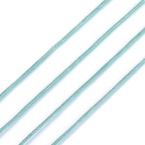 Polyester cord, aquamarine dark  turquoise, 1.5 mm, 2 Meters