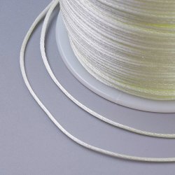 Satinschnur, rund, creme-gelb, Dicke ca. 2-2,5 mm, 2 m