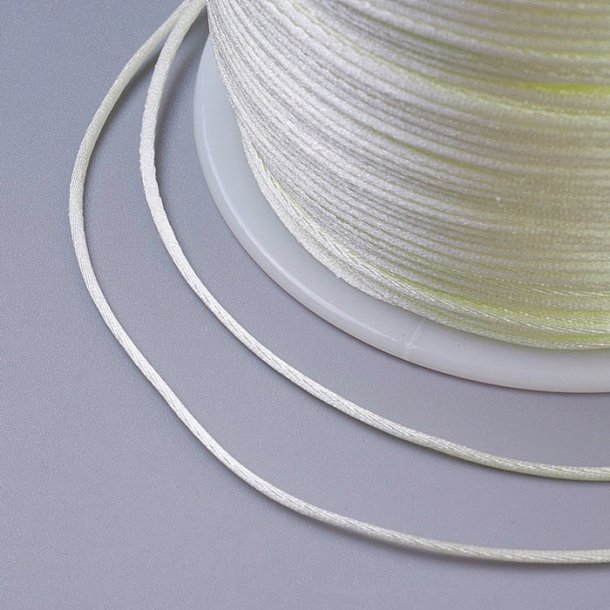 Satin cord, round, light yellow, thickness appx. 2-2,5mm, 2m