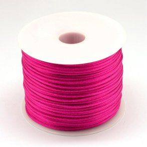 Satinsnor hel rulle, magenta, tykkelse ca 1 mm, 2 m
