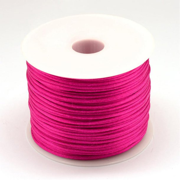 Satinsnor hel rulle, magenta, tykkelse ca 1 mm, 2 m