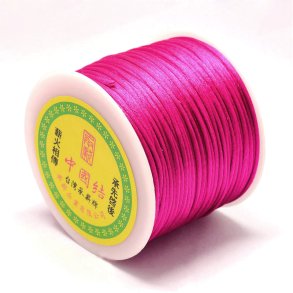 Satinsnor hel rulle, magenta, tykkelse ca 1 mm, 60 m