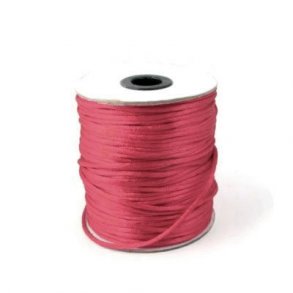 Satin cord round, rose, 2-2.5mm, 2m