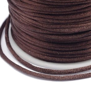 Satinschnur, dunkelbraun, ca. 2-2,5 mm, 2 m