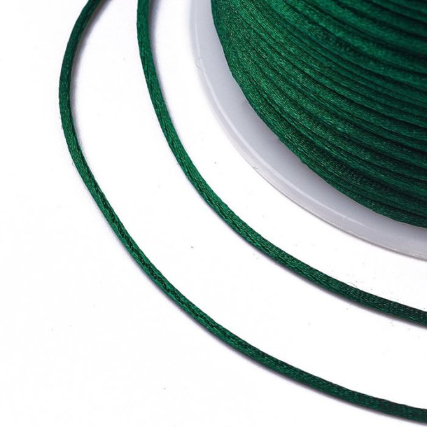 Satin cord, round, dark green, thickness 2-2,5mm, 2m