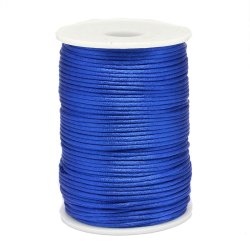 Satinschnur, rund, blau, Strke ca. 2,5 mm, 2 m