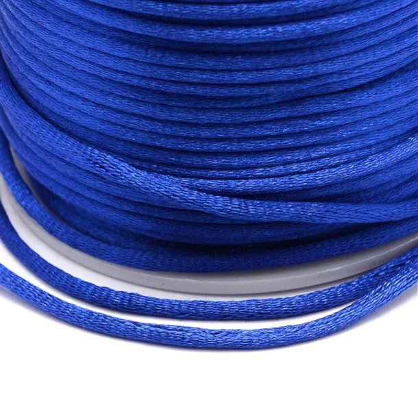 Satinschnur, rund, blau, Strke ca. 2,5 mm, 2 m