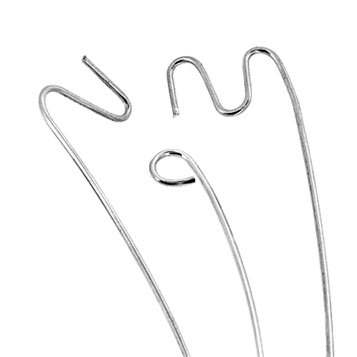 Silberlot-Set, Lötsilber, Drahttypen V, M, H, jeweils ein 45 cm langer Silberdraht (0,8 mm)