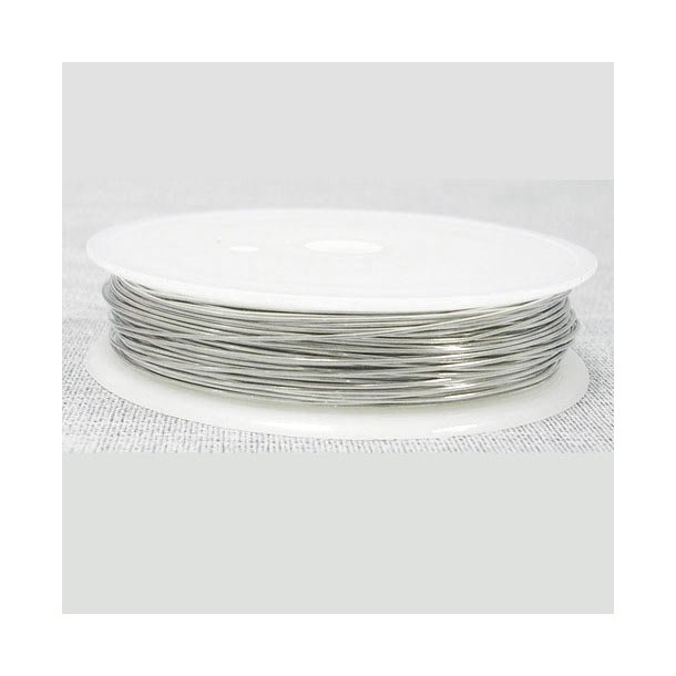 Silver-plated copper wire on flat spool, 1mm, ca. 2 meter
