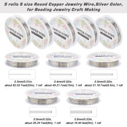 Wickeldraht-satz, versilbertes Kupferdraht, 5 Spulen mit den Gr��en 0,3�0,8 mm