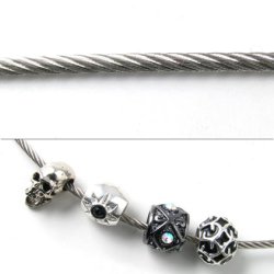 Schmuckdraht, Stahldraht, nylon-coated, Edelstahl, Starke 3 mm, pro 1 cm verkauft.