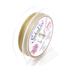 Tigers Tail-Perlendraht, aus 7 Litzen gesponnen, hohe Qualitt, goldfarben, 0,3 mm, 10 m.