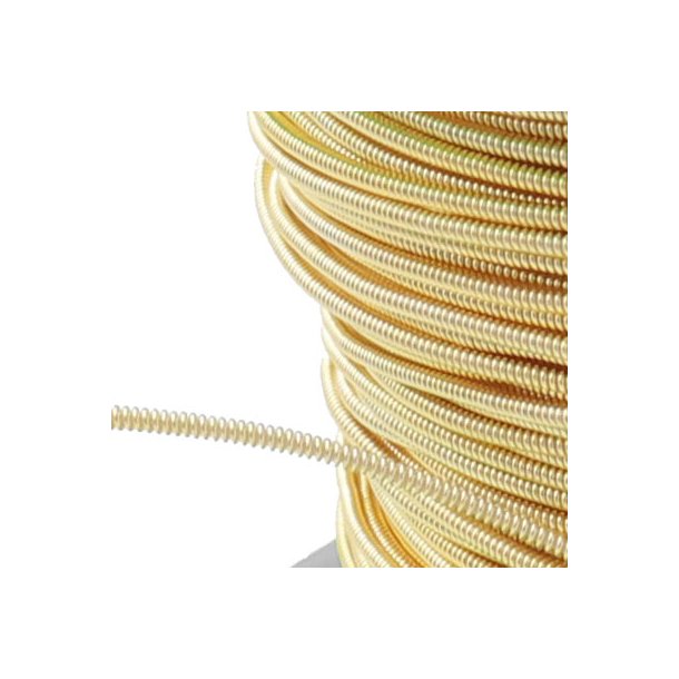 Tin wire, gilded, twisted, supplier no. 0.35, thickness 0.9mm, 1 meter. Delivered in one piece when buying several pieces.