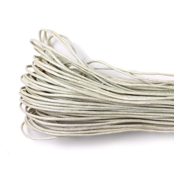 vokssnor til smykker og andet, lys sandfarvet, tykkelse 1,2 mm, 2 meter