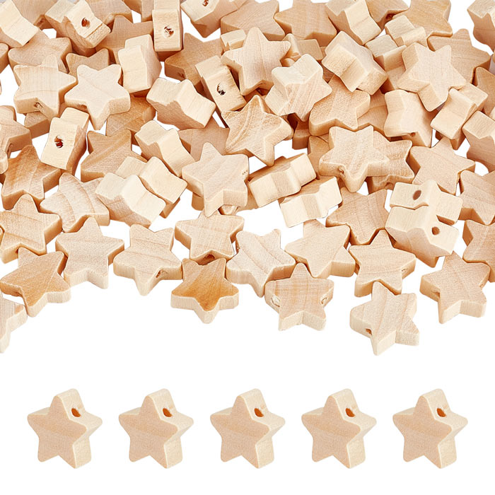 Holzperlen in Naturt�nen f�r DIY-Schmuck