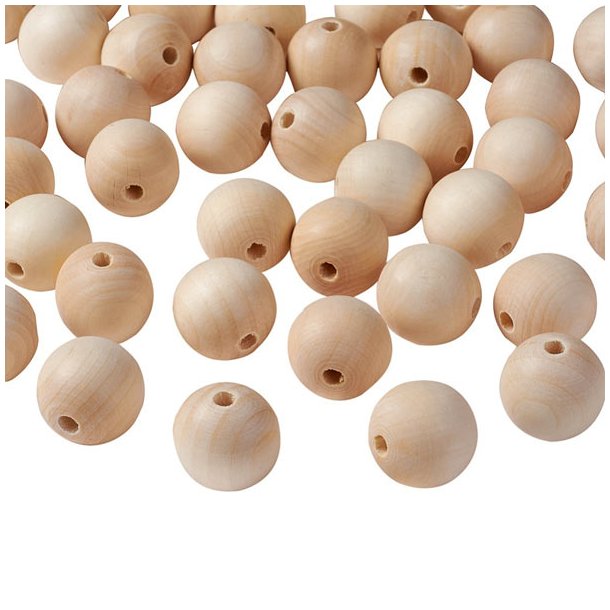 Wooden bead, natural light wood, 1,5 mm, 50pcs.