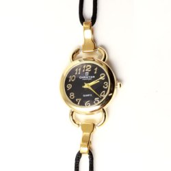 Schnur&ouml;sen-Set f&uuml;r Uhren, vergoldeter Edelstahl, 16x7x8 mm, Lochgr&ouml;&szlig;e 6,2mm, 2 Stk.