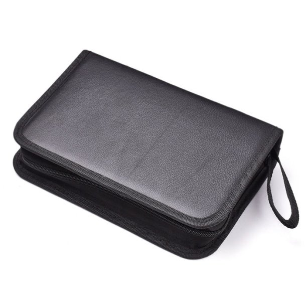 Bag for jewelry tools and accessories, black leatherette, large model, 26x16x5 cm, 1 pc