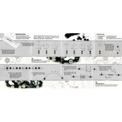 Beading loom, white plastic and steel, 31x8cm, 1pc