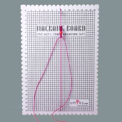 Makramee-Kn&uuml;pfbrett aus festem Schaumstoff mit 6 Nadeln, 26,5x18x1,8 mm, 1 Set