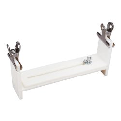 Kn&uuml;pfbrett aus wei&szlig;em Kunststoff und Metall, 20x4,5x8,5 cm, 1 Stk