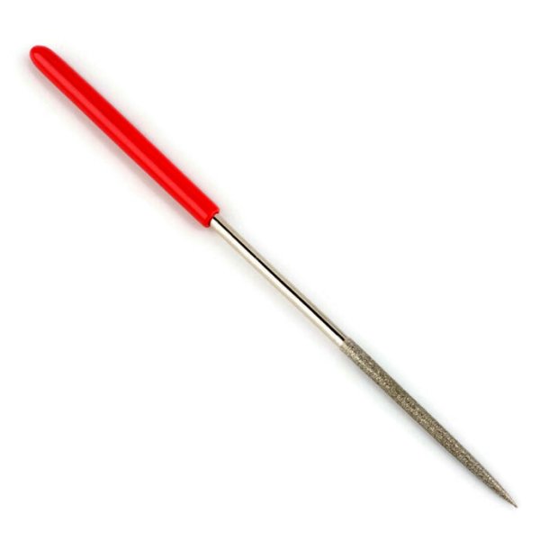 Diamantfeile, zur Vergrerung von Lchern in Perlen und Steinen, 140x3mm