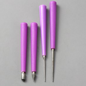 Lochfeilenset, Perlenfeilen, 4 Spezialfeilen f�r Perlen und Schmuck