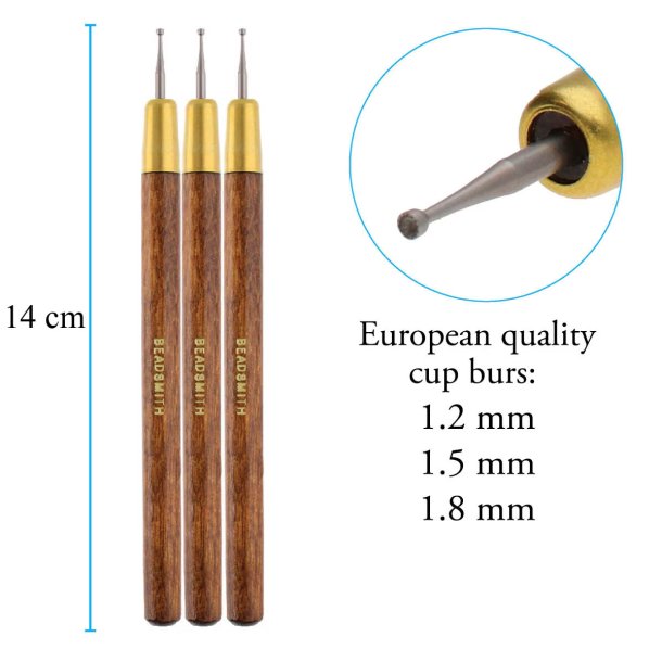 wire rounder, rounders for pointed wire ends thickness 0.4 to 1.2 mm, 3 pcs