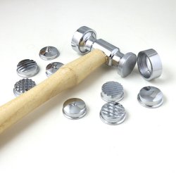 Hammer fr Silberschmiedearbeiten, Holz und Stahl, 9 Kpfe, 250x70x25 mm, 1 Stck