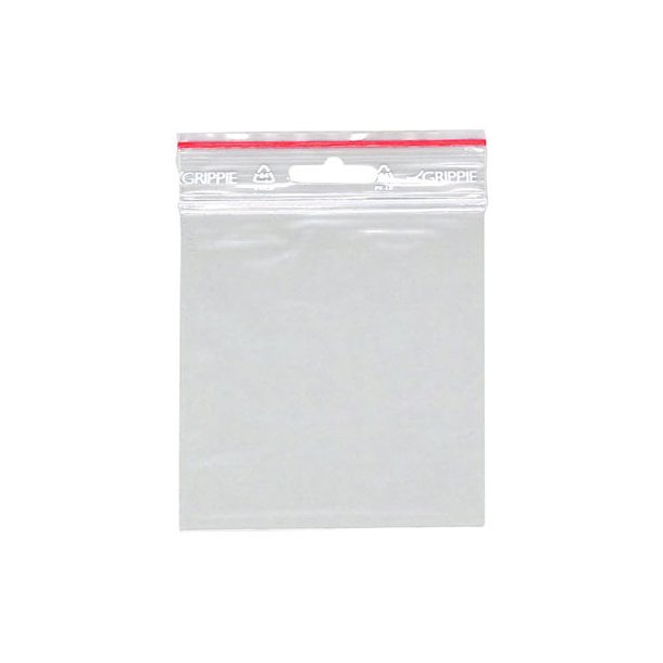 Grippie zip-lock clear bags, size 40x60x0.05mm, 100pcs.