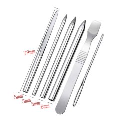 Paracord-Werkzeug zum Knpfen und Nhen, Stahl, Set mit 6 verschiedenen Teilen.